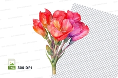 Vibrant bouquet of flowers clipart png Product Image 1