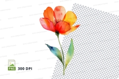 Vibrant watercolor flower Product Image 1