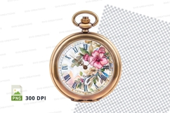 Antique pocket watch with floral design Product Image 1