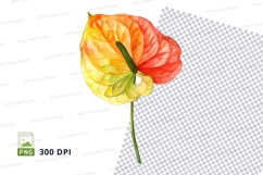 Vibrant anthurium clipart png Product Image 1