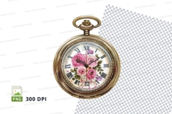 Antique pocket watch with floral design Product Image 1