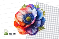 Colorful flower clipart png Product Image 1