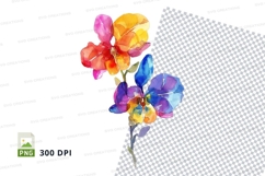 Colorful flowers clipart png Product Image 1