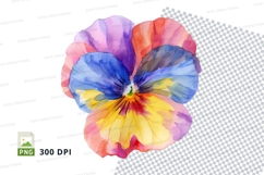 Colorful flower clipart png Product Image 1