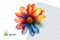 Vibrant flower clipart png Product Image 1