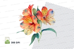 Vibrant flowers clipart png Product Image 1