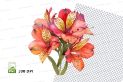 Vibrant bouquet of lilies clipart png Product Image 1