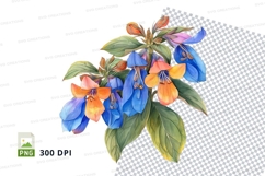 Colorful bell-shaped flowers clipart png Product Image 1