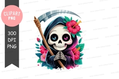 Grim reaper with tropical flowers Product Image 1