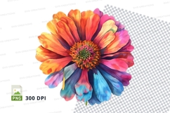 Colorful flower clipart png Product Image 1