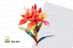 Vibrant flower clipart png Product Image 1