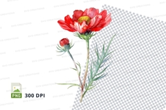 Red flower clipart png Product Image 1