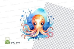 Playful octopus in water Product Image 1