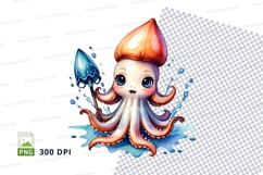 Playful octopus clipart Product Image 1