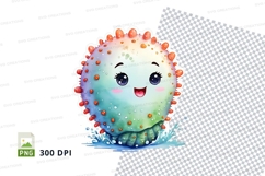 Rainbow virus clipart Product Image 1