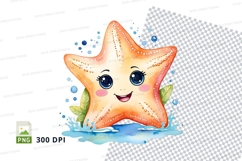 Happy starfish clipart Product Image 1