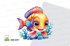 Cartoon fish clipart Product Image 1