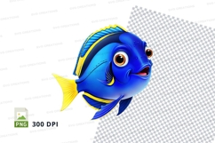 Cartoon blue tang fish Product Image 1