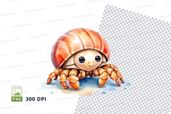 Cute hermit crab clipart Product Image 1