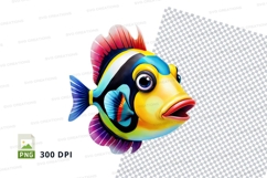Colorful fish clipart Product Image 1