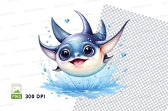 Playful dolphin clipart Product Image 1