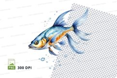 Vibrant blue and orange fish Product Image 1