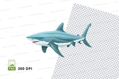 Cartoon shark clipart Product Image 1