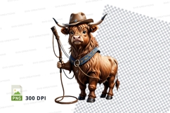 Cowboy highland cow Product Image 1