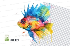 Colorful fish clipart Product Image 1