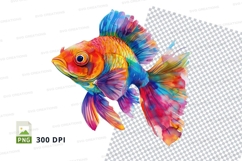 Colorful fish clipart Product Image 1