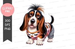 Halloween basset hound puppy clipart png Product Image 1