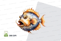 Angry fish clipart Product Image 1