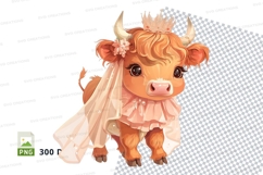 Princess cow clipart Product Image 1