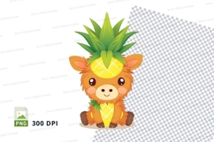 Cute pineapple animal clipart Product Image 1
