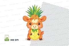 Pineapple cow clipart Product Image 1