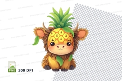 Pineapple cow clipart Product Image 1