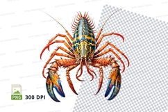 Colorful lobster clipart Product Image 1