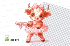 Ballerina cow clipart Product Image 1