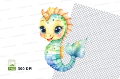 Cute cartoon seahorse Product Image 1