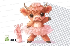 Ballerina cow clipart Product Image 1