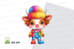 Colorful cow clipart Product Image 1