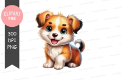 Happy puppy clipart png Product Image 1