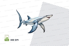 Great white shark clipart Product Image 1