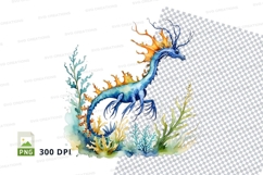 Blue dragon in coral reef Product Image 1