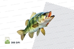 Large mouth bass clipart Product Image 1