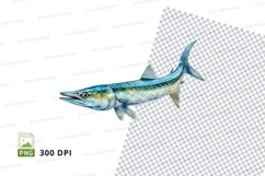 Clipart of a barracuda fish Product Image 1
