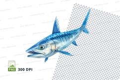 Clipart of a blue fish Product Image 1