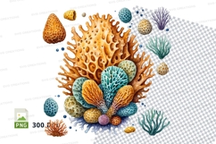 Colorful coral reef clipart Product Image 1