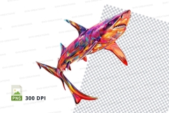 Vibrant shark clipart Product Image 1
