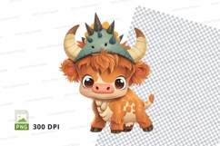 Cartoon cow with viking helmet Product Image 1